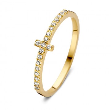 Ring geelgoud zirkonia 24714 nl g