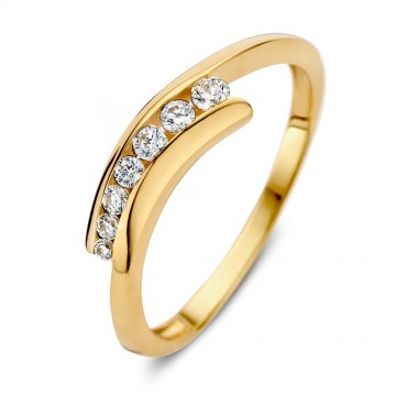 Ring geelgoud zirkonia 27259 nl g