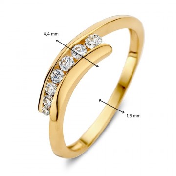 Ring geelgoud zirkonia 27261 nl g
