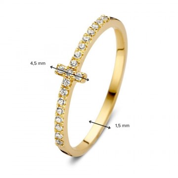 Ring geelgoud zirkonia 30420 nl g