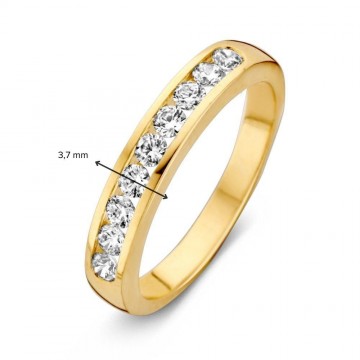 Ring geelgoud zirkonia 30430 nl g