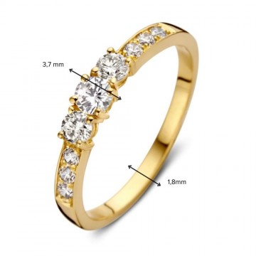 Ring geelgoud zirkonia 30432 nl g