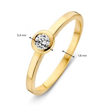 Ring geelgoud zirkonia 30437 nl g