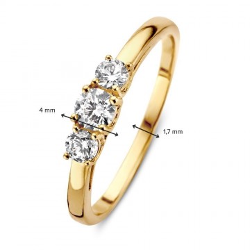 Ring geelgoud zirkonia 30528 nl g