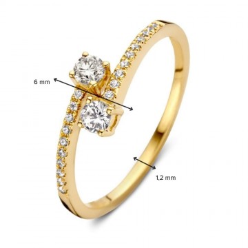 Ring geelgoud zirkonia 30632 nl g