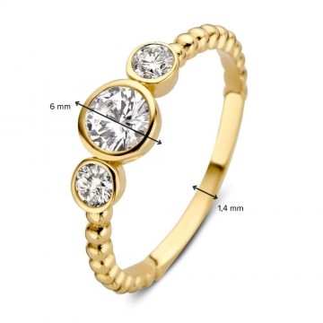 Ring geelgoud zirkonia 30634 nl g