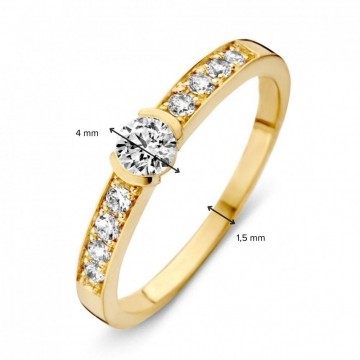 Ring geelgoud zirkonia 30642 nl g