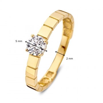 Ring geelgoud zirkonia 30648 nl g