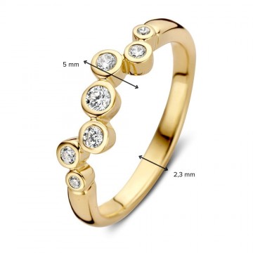 Ring geelgoud zirkonia 30887 nl g