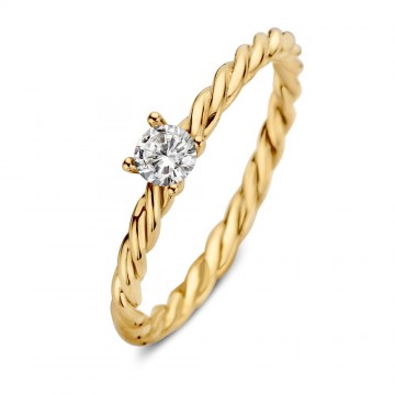 Ring geelgoud zirkonia 31546 nl g