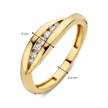 Ring geelgoud zirkonia 31587 nl g