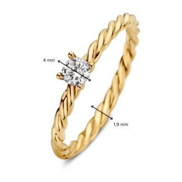 Ring geelgoud zirkonia 31589 nl g
