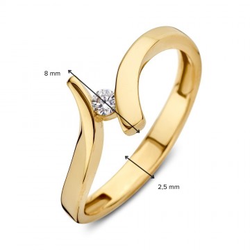 Ring geelgoud zirkonia 31590 nl g