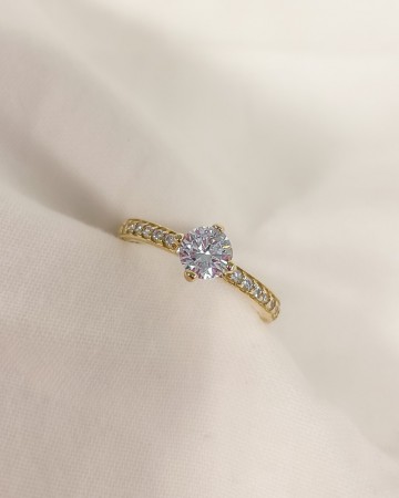 Ring geelgoud zirkonia 31804 nl g