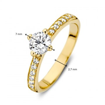 Ring geelgoud zirkonia 31860 nl g