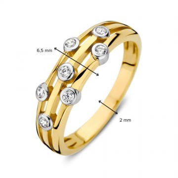 Ring geelgoud zirkonia 31904 nl g