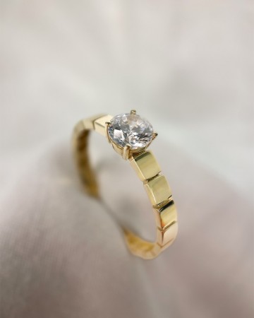 Ring geelgoud zirkonia 32009 nl g