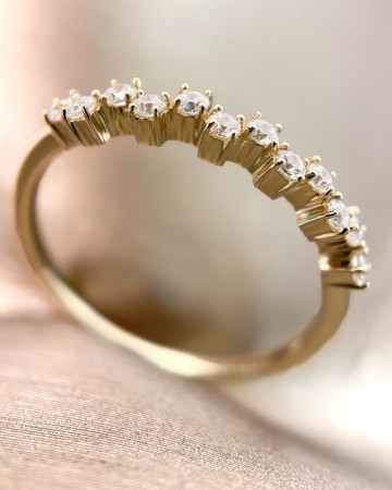 Ring geelgoud zirkonia 32010 nl g