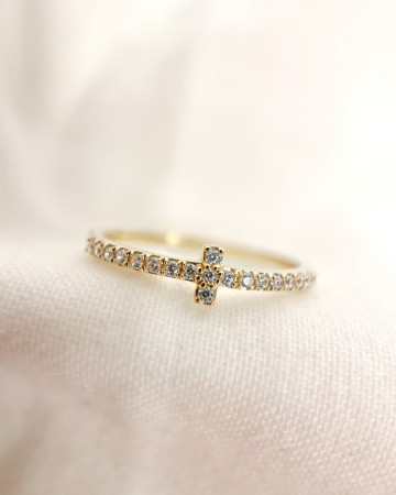 Ring geelgoud zirkonia 32011 nl g