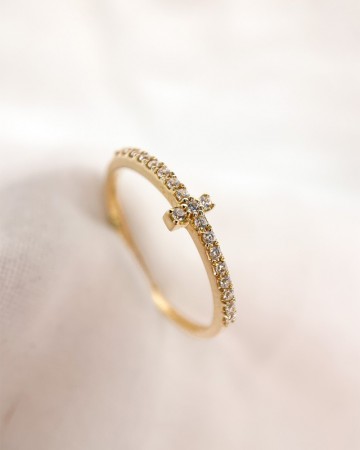 Ring geelgoud zirkonia 32012 nl g