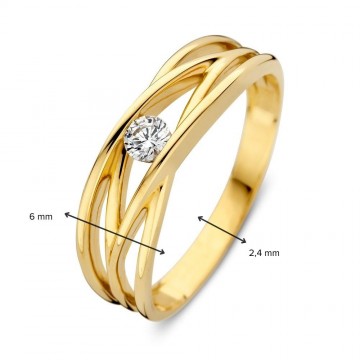 Ring geelgoud zirkonia 32219 nl g