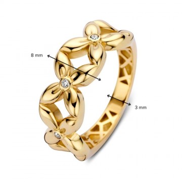 Ring geelgoud zirkonia 32573 nl g