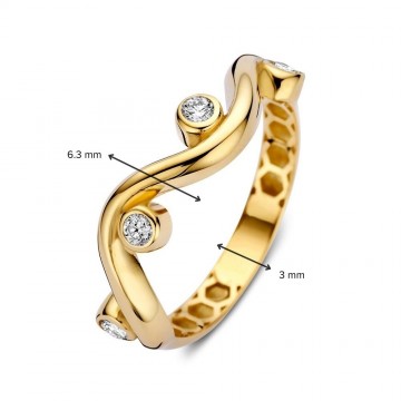 Ring geelgoud zirkonia 32574 nl g