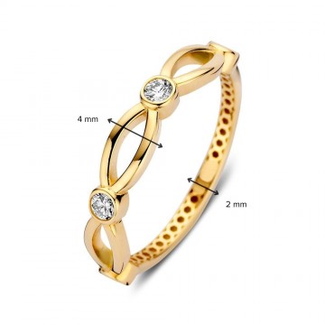 Ring geelgoud zirkonia 32591 nl g