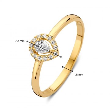 Ring geelgoud zirkonia 32783 nl g