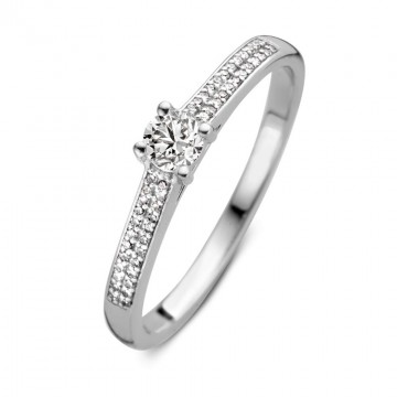 Ring witgoud briljant 0 27 crt 22945 nl g