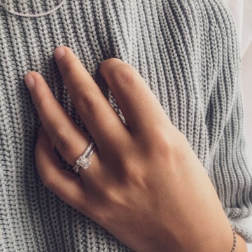 Ring witgoud briljant 0 33 crt rondom 22617 nl g