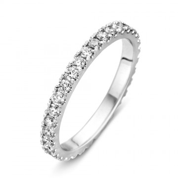 Ring witgoud briljant 0 76 crt rondom 15748 nl g