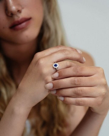 Ring witgoud briljant saffier 23768 nl g