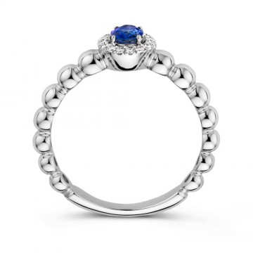 Ring witgoud briljant saffier 25448 nl g