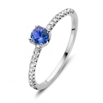 Ring witgoud briljant saffier 26142 nl g