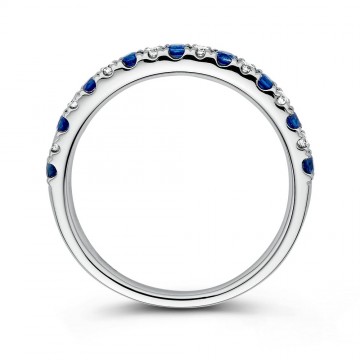 Ring witgoud briljant saffier 28614 nl g