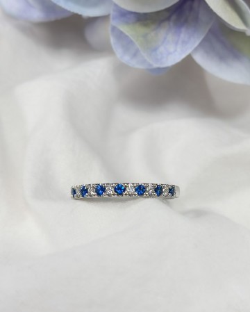 Ring witgoud briljant saffier 28615 nl g