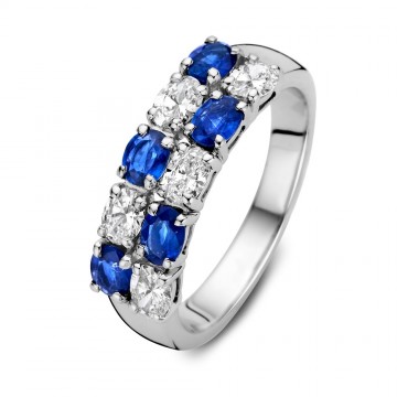 Ring witgoud briljant saffier 32556 nl g