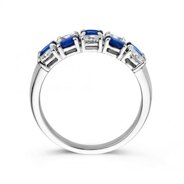 Ring witgoud briljant saffier 32557 nl g