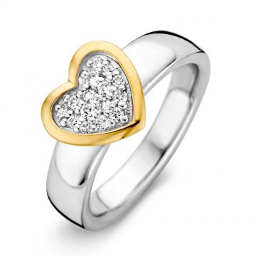 Ring zilver goud zirkonia 13441 nl g