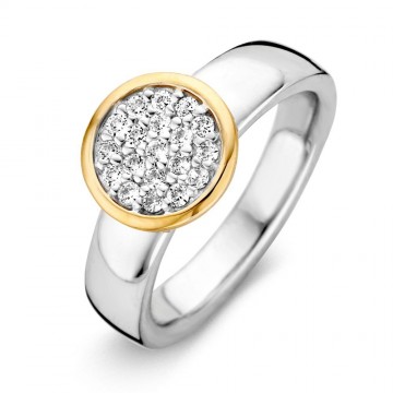 Ring zilver goud zirkonia 7263 1 g